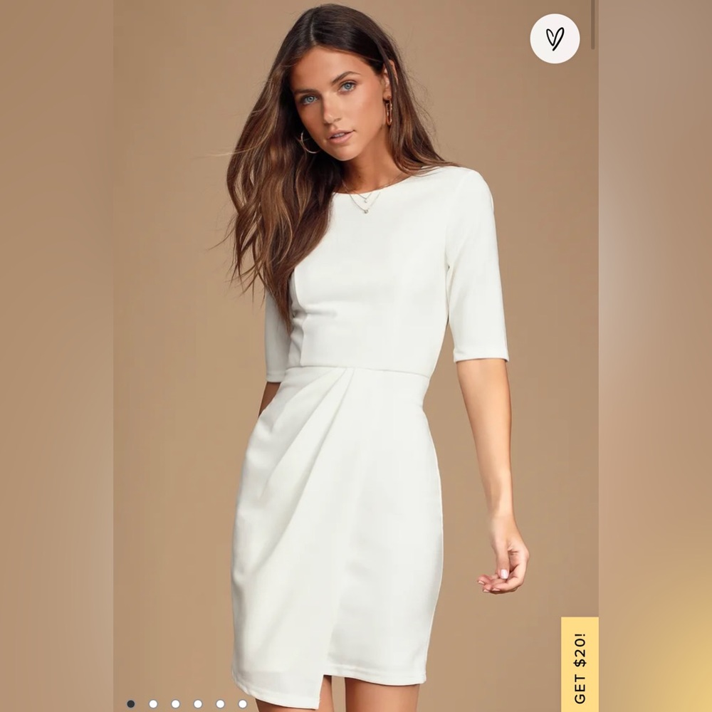 Westwood White Half Sleeve Sheath Dress
